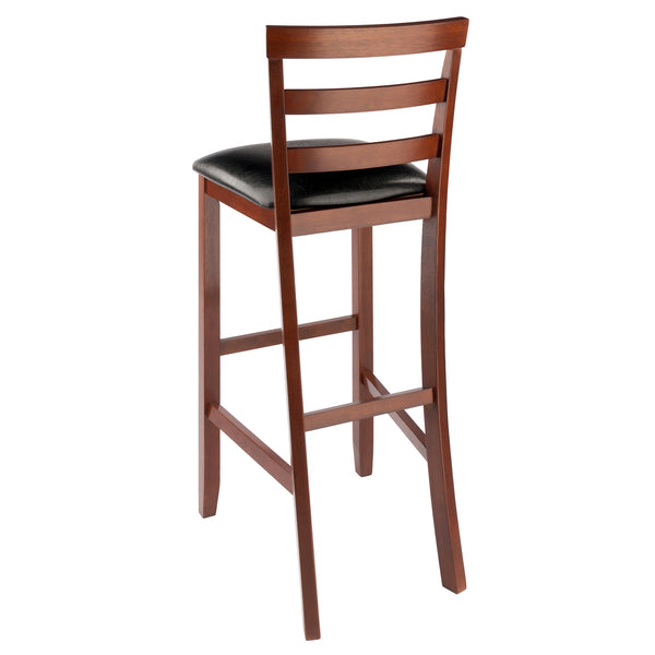 Winsome Wood Simone 2-piece Black Faux Leather Bar Stool Set With Walnut Frame For Ultimate Comfort & Style Walnut ,Black Solid Wood ,Polyurethane 94079-winsome-wood