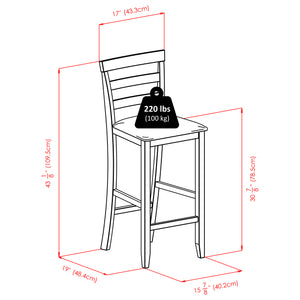 Winsome Wood Simone 2-piece Black Faux Leather Bar Stool Set With Walnut Frame For Ultimate Comfort & Style Walnut ,Black Solid Wood ,Polyurethane 94079-winsome-wood