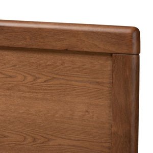 Baxton Studio Baxton Studio Mid-Century Modern Platform Bed in Walnut Brown with Stylish Design & Durability Zenon Queen Zenon-Ash Walnut-Queen