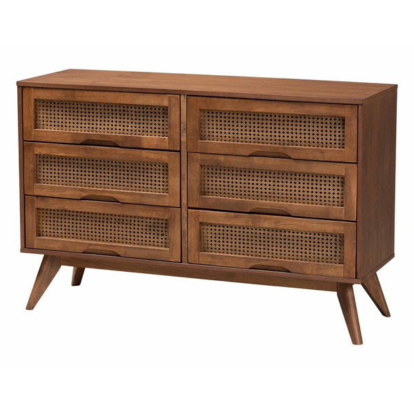 Baxton Studio Baxton Studio Demeter King 5-Piece Bedroom Set - Mid-Century Modern Walnut Finish with Storage Solutions Demeter-Ash Walnut-King 5PC Bedroom Set