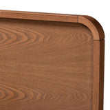 Baxton Studio Demeter Mid-Century Modern Walnut Brown Finished Wood King Size 4-Piece Bedroom Set