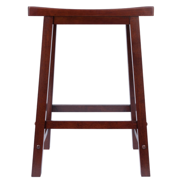 Winsome Wood Satori Saddle Seat Counter Stool - Elegant Walnut Design, Comfortable 24" Height For Modern Spaces Walnut Solid Wood 94084-winsome-wood