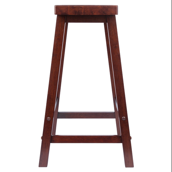 Winsome Wood Satori Saddle Seat Counter Stool - Elegant Walnut Design, Comfortable 24" Height For Modern Spaces Walnut Solid Wood 94084-winsome-wood