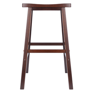 Winsome Wood Satori Saddle Seat Bar Stool – Elegant Walnut Finish, Sturdy Design, Comfort & Style For Home Bars Walnut Solid Wood 94089-winsome-wood