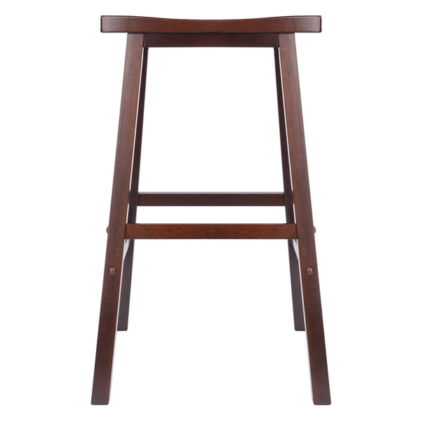 Winsome Wood Satori Saddle Seat Bar Stool – Elegant Walnut Finish, Sturdy Design, Comfort & Style For Home Bars Walnut Solid Wood 94089-winsome-wood