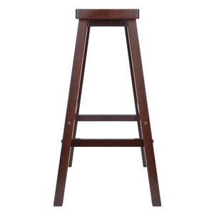 Winsome Wood Satori Saddle Seat Bar Stool – Elegant Walnut Finish, Sturdy Design, Comfort & Style For Home Bars Walnut Solid Wood 94089-winsome-wood