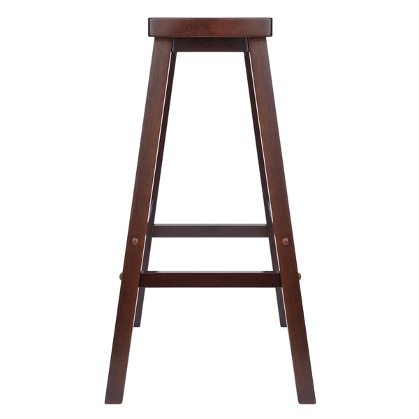 Winsome Wood Satori Saddle Seat Bar Stool – Elegant Walnut Finish, Sturdy Design, Comfort & Style For Home Bars Walnut Solid Wood 94089-winsome-wood
