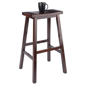 Winsome Wood Satori Saddle Seat Bar Stool – Elegant Walnut Finish, Sturdy Design, Comfort & Style For Home Bars Walnut Solid Wood 94089-winsome-wood
