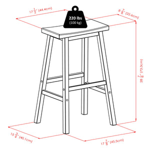 Winsome Wood Satori Saddle Seat Bar Stool – Elegant Walnut Finish, Sturdy Design, Comfort & Style For Home Bars Walnut Solid Wood 94089-winsome-wood