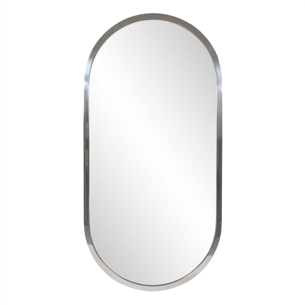 Howard Elliott Simone Mirror - Stunning Modern Design With Thin Polished Frame For Elegant Home Décor Style Silver Stainless Steel 94090-howard-elliott