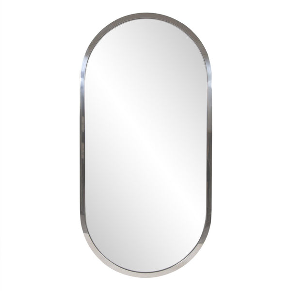 Howard Elliott Simone Mirror - Stunning Modern Design With Thin Polished Frame For Elegant Home Décor Style Silver Stainless Steel 94090-howard-elliott