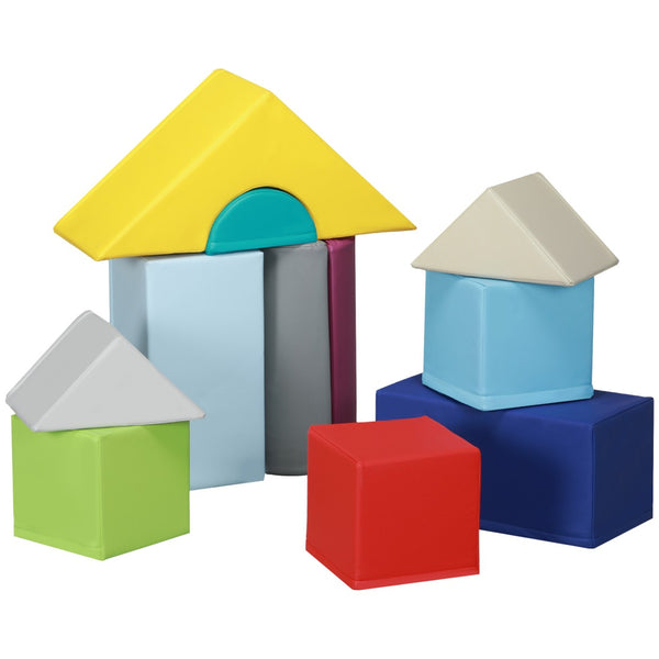 English Elm Soozier 11 Piece Soft Foam Toddler Climbing Play Set with Geometric Blocks Ages 1 to 3 W2225P229406