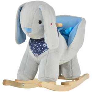 English Elm Llama Plush Rocking Toy for Toddlers with Wooden Rails Padded Seat and Grip Handle T3971P442716