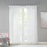 Madison Park Ceres Transitional Twist Tab Voile Sheer Window Pair MP40-5469 White