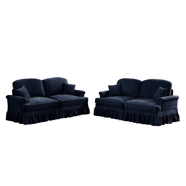 English Elm Classic 2-Piece Modular Sofa Set In Elegant Blue - Versatile, Stylish, And Comfortable For Any Space W3041S00254