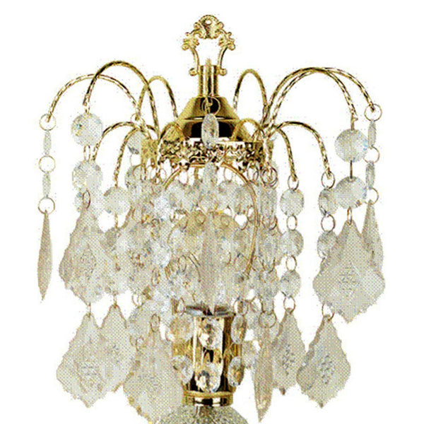 English Elm 15" Tall Steel Table Lamp - Modern Glam Gold Finish With Colorful Glass Accents For Any Room B072116030