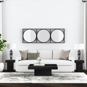 Basset Mirror Padula Cocktail Table - Modern Minimalist Design In Matte Black, Solid Wood & Mango Veneers Elegance Black Mango Veneers 9410-lr-130