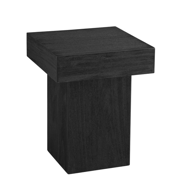 Basset Mirror Padula Small End Table - Modern Minimalist Design In Matte Black For Elegant Living Spaces Black Mango Veneers 9410-lr-250