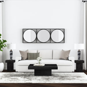 Basset Mirror Padula Small End Table - Modern Minimalist Design In Matte Black For Elegant Living Spaces Black Mango Veneers 9410-lr-250