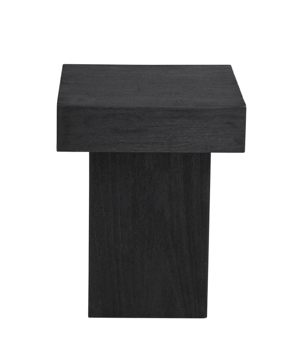Basset Mirror Padula Small End Table - Modern Minimalist Design In Matte Black For Elegant Living Spaces Black Mango Veneers 9410-lr-250