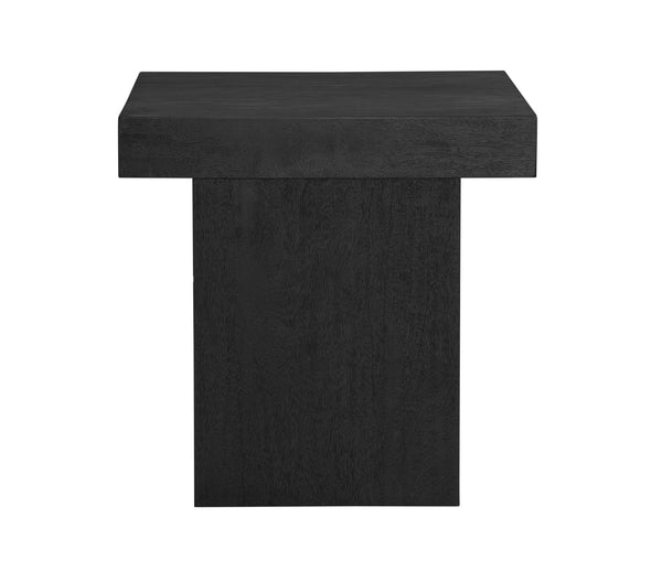 Basset Mirror Padula Large End Table - Modern Minimalist Design In Matte Black, Solid Wood Elegance For Any Space Black Mango Veneers 9410-lr-251