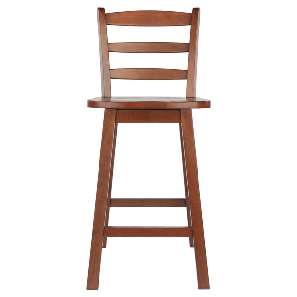 Winsome Wood Scalera Ladder-back Swivel Seat Counter Stool In Walnut - Stylish, Comfortable, And Durable Design Walnut Solid Wood ,Metal 94104-winsome-wood