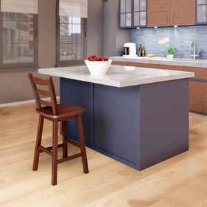 Winsome Wood Scalera Ladder-back Swivel Seat Counter Stool In Walnut - Stylish, Comfortable, And Durable Design Walnut Solid Wood ,Metal 94104-winsome-wood