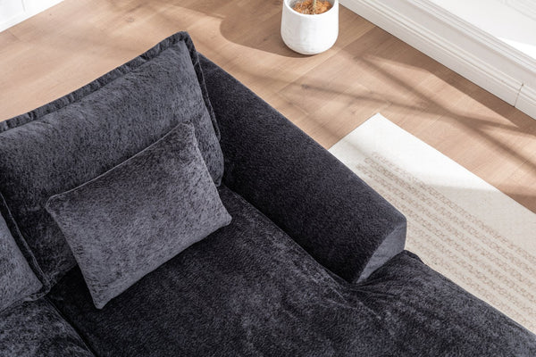 English Elm 103" Cloud Sectional Couch – L-Shape Chaise, Modern Boneless Modular Sofa For Cozy Living Spaces W1170S00041