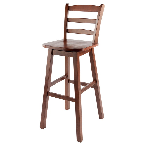 Winsome Wood Scalera Ladder-back Swivel Seat Bar Stool In Rich Walnut - Classic Design For Comfort & Style Walnut Solid Wood ,Metal 94109-winsome-wood
