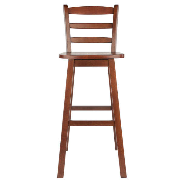 Winsome Wood Scalera Ladder-back Swivel Seat Bar Stool In Rich Walnut - Classic Design For Comfort & Style Walnut Solid Wood ,Metal 94109-winsome-wood