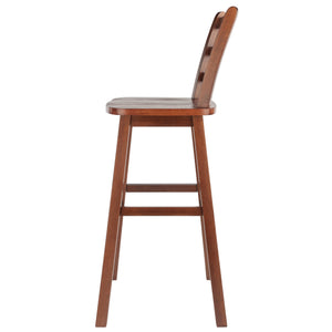 Winsome Wood Scalera Ladder-back Swivel Seat Bar Stool In Rich Walnut - Classic Design For Comfort & Style Walnut Solid Wood ,Metal 94109-winsome-wood