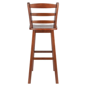 Winsome Wood Scalera Ladder-back Swivel Seat Bar Stool In Rich Walnut - Classic Design For Comfort & Style Walnut Solid Wood ,Metal 94109-winsome-wood
