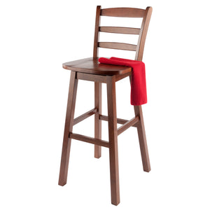 Winsome Wood Scalera Ladder-back Swivel Seat Bar Stool In Rich Walnut - Classic Design For Comfort & Style Walnut Solid Wood ,Metal 94109-winsome-wood
