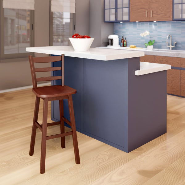 Winsome Wood Scalera Ladder-back Swivel Seat Bar Stool In Rich Walnut - Classic Design For Comfort & Style Walnut Solid Wood ,Metal 94109-winsome-wood