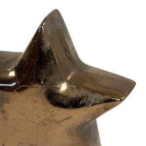 Zentique Distressed Metallic Bronze Star Sculpture — Hand-Distressed Ceramic Accent for Rustic Wall, Mantel Display W10 x H10 x D4 9410M A773