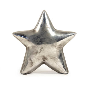 Distressed Metallic Silver Star (9702L A840) Zentique