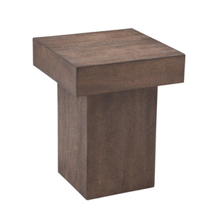 Basset Mirror Padula Brown End Table - Solid Wood & Mango Veneers In Rich Dark Finish For Modern Living Spaces Brown Mango Veneers 9411-lr-250