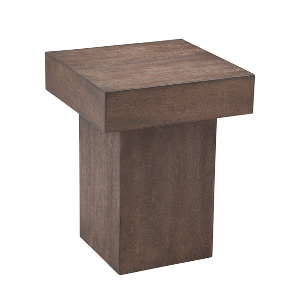 Basset Mirror Padula Brown End Table - Solid Wood & Mango Veneers In Rich Dark Finish For Modern Living Spaces Brown Mango Veneers 9411-lr-250