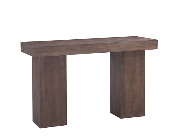 Basset Mirror Padula Brown Console Table - Modern Solid Wood Design With Rich Dark Finish For Timeless Elegance Brown Mango Veneers 9411-lr-400