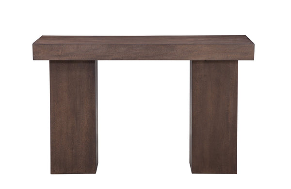 Basset Mirror Padula Brown Console Table - Modern Solid Wood Design With Rich Dark Finish For Timeless Elegance Brown Mango Veneers 9411-lr-400