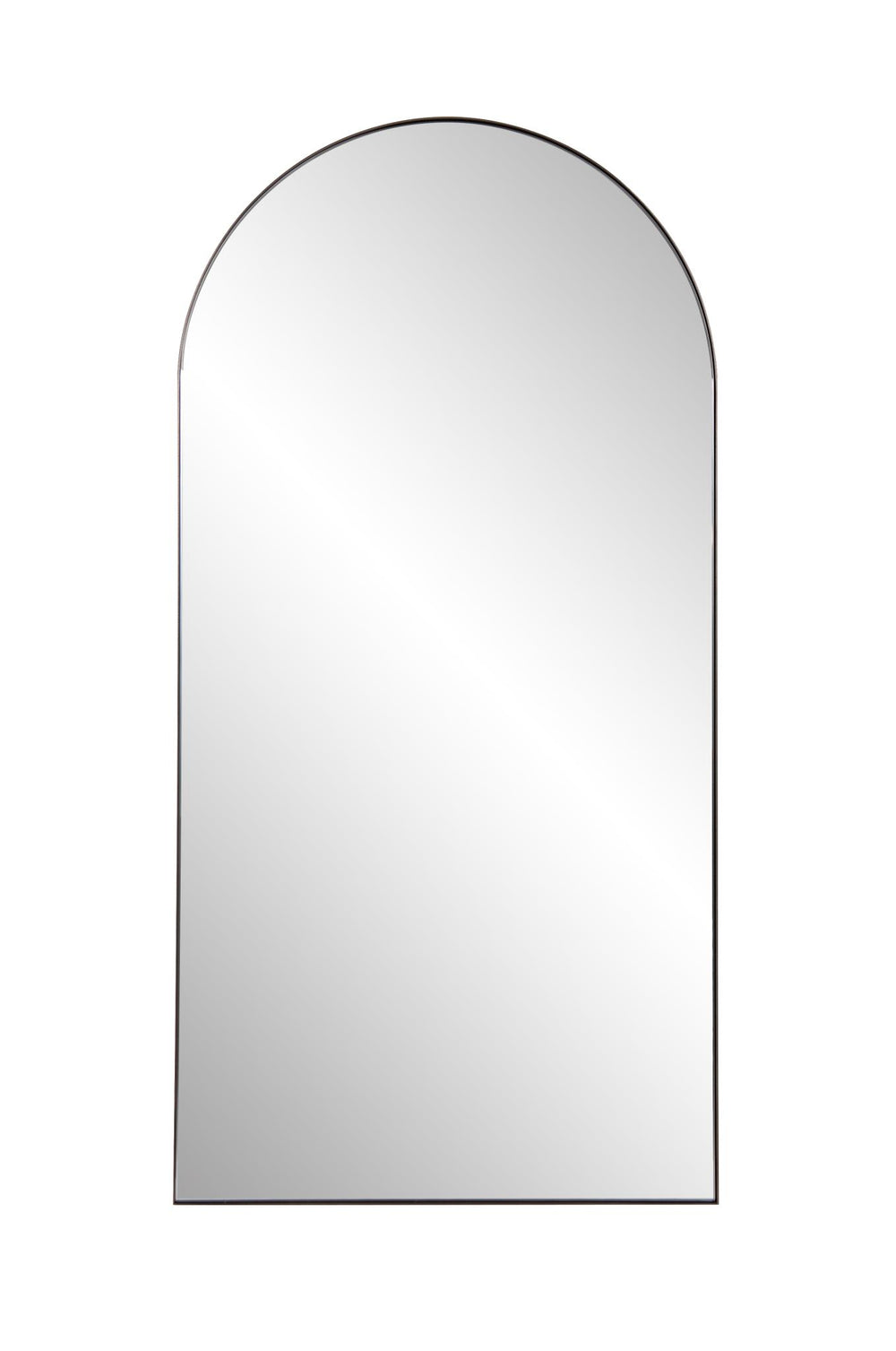 Howard Elliott Van Buren Tall Arched Mirror In Brushed Black Stainless Steel Frame For Elegant Home Decor Gold Stainless Steel 94113-howard-elliott