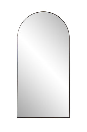 Howard Elliott Van Buren Tall Arched Mirror In Brushed Black Stainless Steel Frame For Elegant Home Decor Gold Stainless Steel 94113-howard-elliott