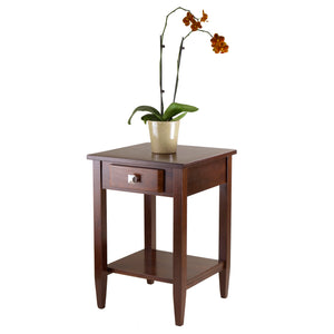 Winsome Wood Richmond End Table In Walnut Finish - Stylish Compact Design With Storage Drawer And Shelf Space Walnut Solid ,Composite Wood 94118-winsome-wood