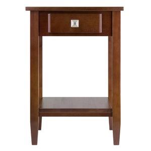 Winsome Wood Richmond End Table In Walnut Finish - Stylish Compact Design With Storage Drawer And Shelf Space Walnut Solid ,Composite Wood 94118-winsome-wood