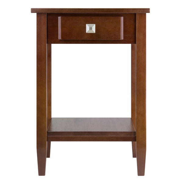 Winsome Wood Richmond End Table In Walnut Finish - Stylish Compact Design With Storage Drawer And Shelf Space Walnut Solid ,Composite Wood 94118-winsome-wood