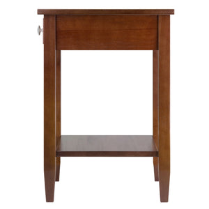 Winsome Wood Richmond End Table In Walnut Finish - Stylish Compact Design With Storage Drawer And Shelf Space Walnut Solid ,Composite Wood 94118-winsome-wood