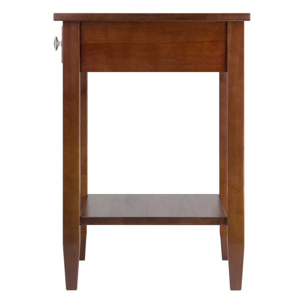 Winsome Wood Richmond End Table In Walnut Finish - Stylish Compact Design With Storage Drawer And Shelf Space Walnut Solid ,Composite Wood 94118-winsome-wood