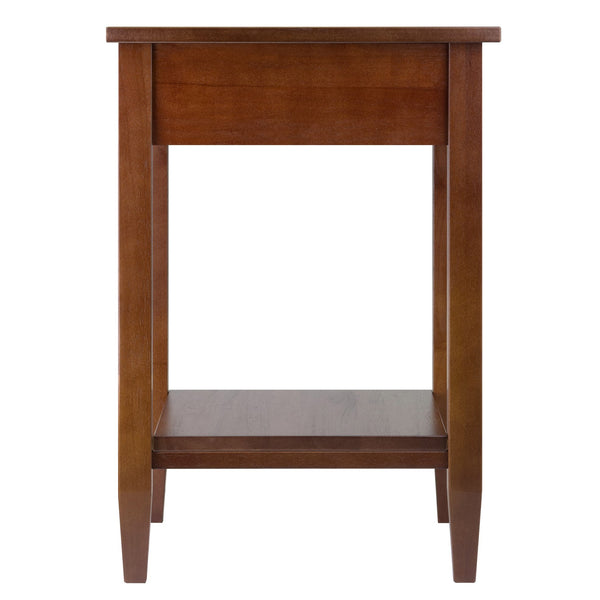Winsome Wood Richmond End Table In Walnut Finish - Stylish Compact Design With Storage Drawer And Shelf Space Walnut Solid ,Composite Wood 94118-winsome-wood
