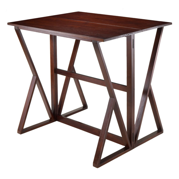 Winsome Wood Harrington Drop Leaf High Table In Walnut - Versatile Dining Solution For Gatherings & Spaces Walnut Solid Wood 94139-winsome-wood