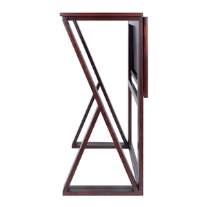 Winsome Wood Harrington Drop Leaf High Table In Walnut - Versatile Dining Solution For Gatherings & Spaces Walnut Solid Wood 94139-winsome-wood